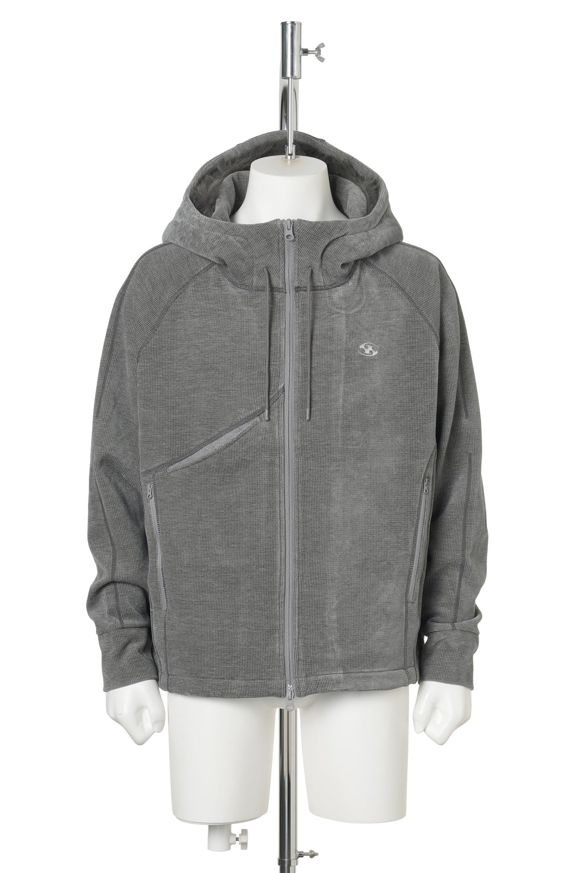 NURV ZIP-UP HOODIE / GREY