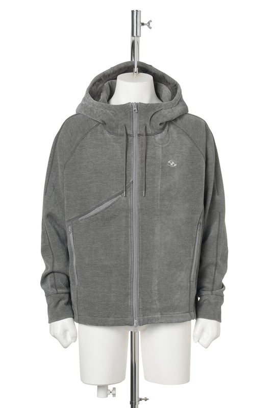 NURV ZIP-UP HOODIE / GREY