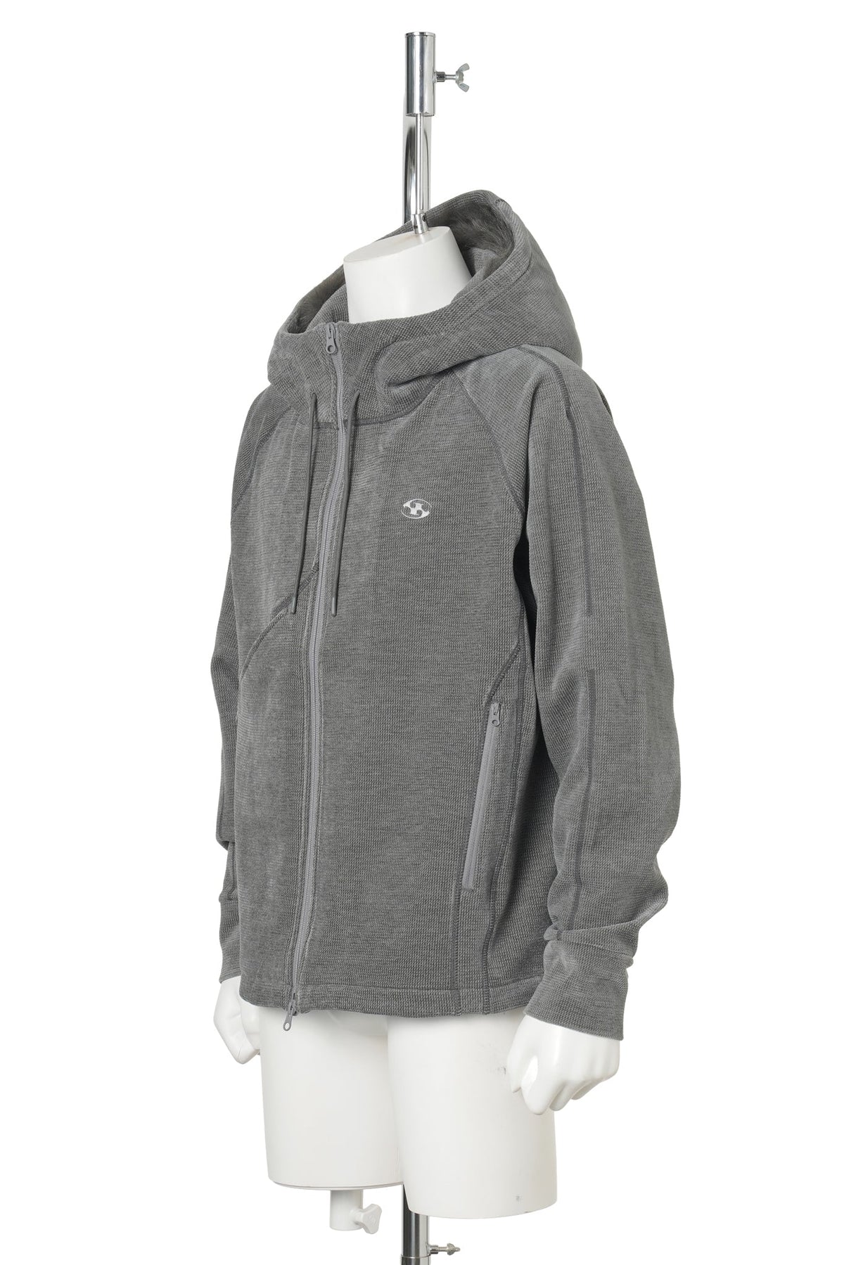 NURV ZIP-UP HOODIE / GREY