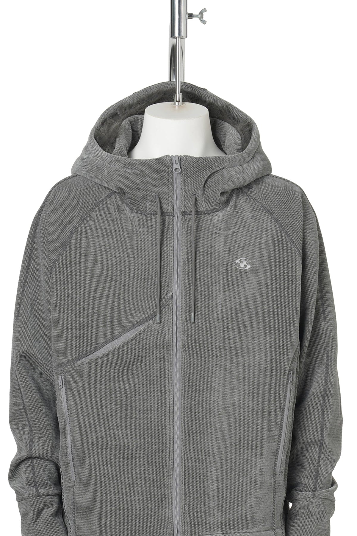 NURV ZIP-UP HOODIE / GREY