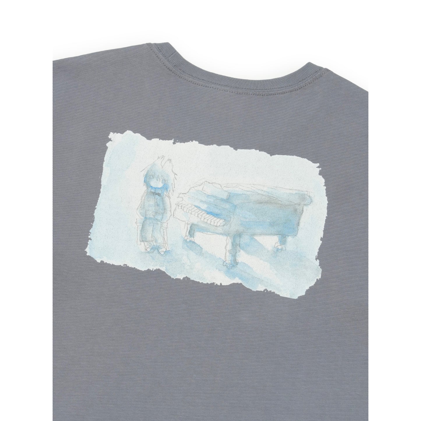 PIANO T-SHIRT / BLUE CHARCOAL