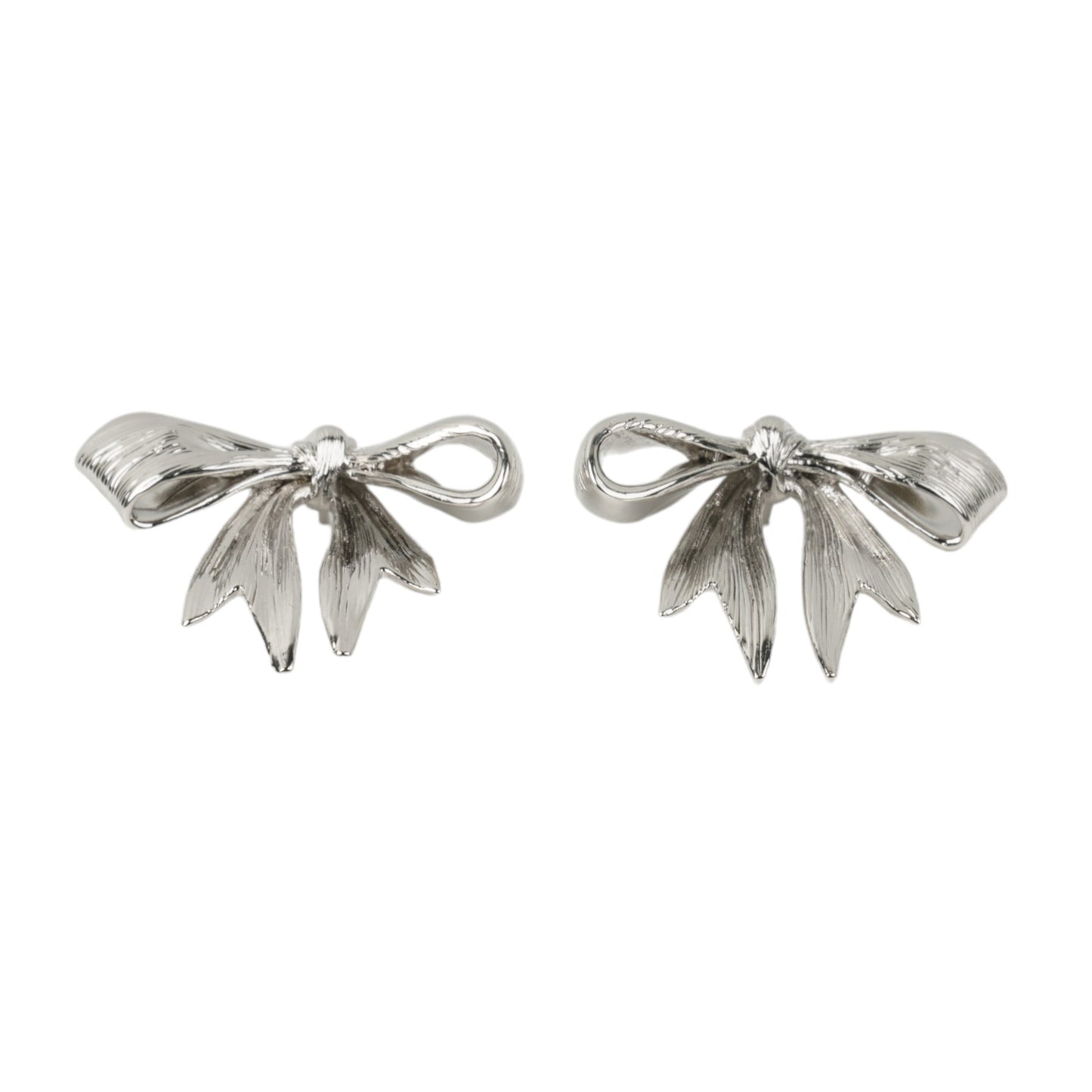 STRINGY BOWKNOT EARDROP / SILVER