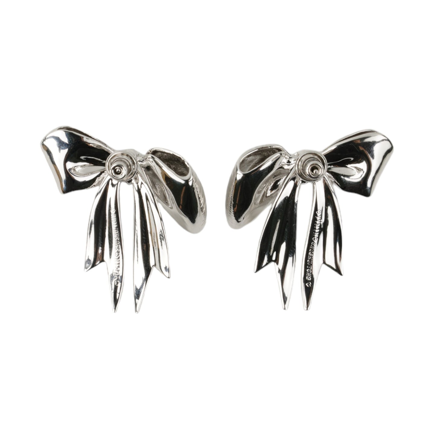 STRINGY BOWKNOT EARDROP / SILVER