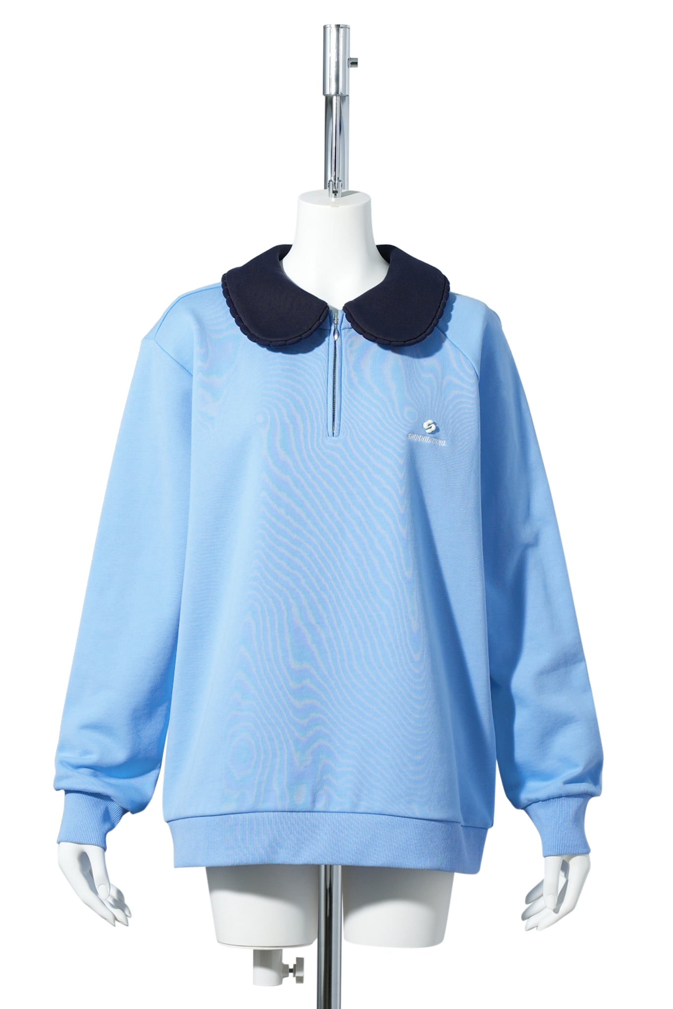 DOLL COLLAR OVERSIZED SWEATSHIRT / BLUE