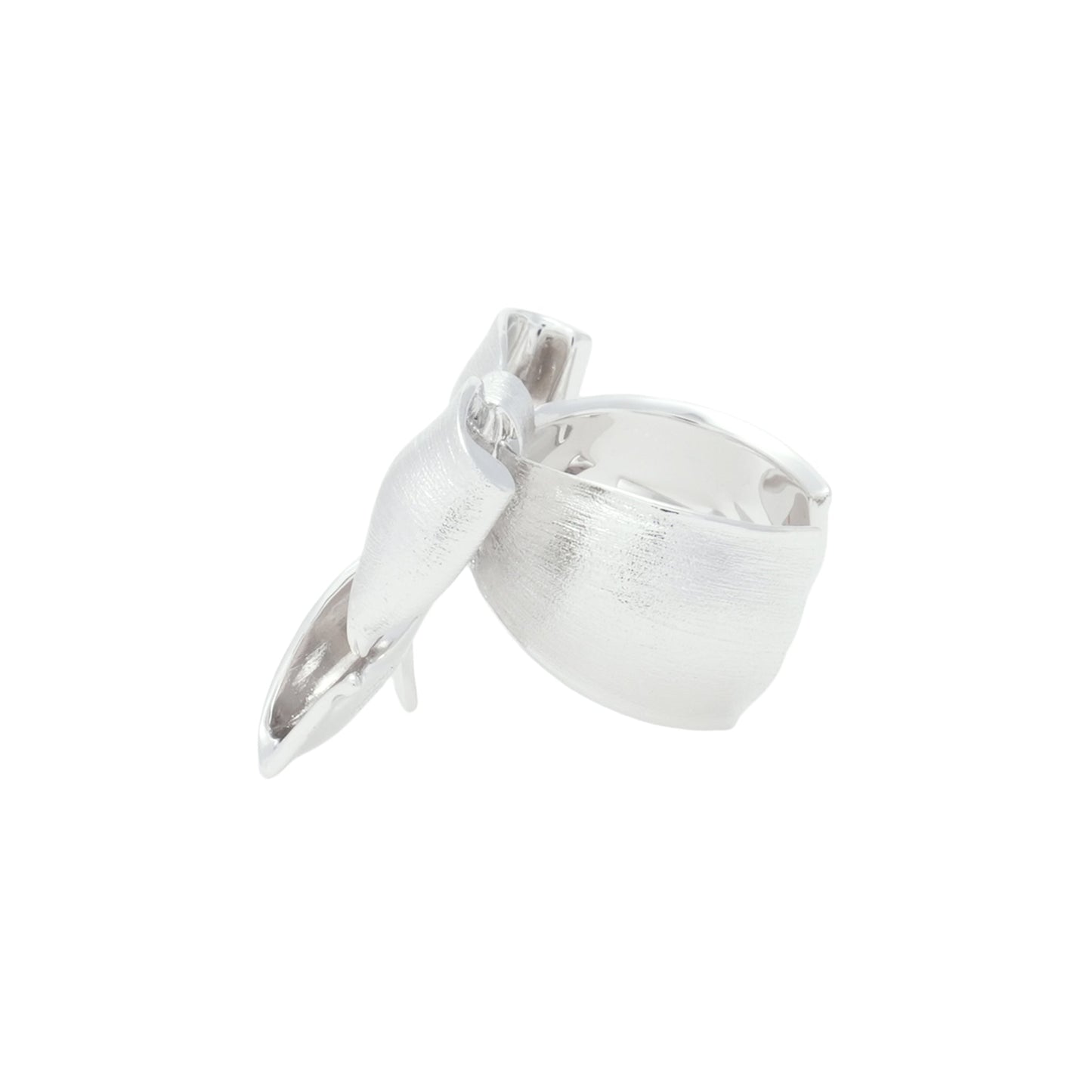 SHUSHU/TONG x YVMIN GIFT BOWKNOT OPEN RING / SILVER