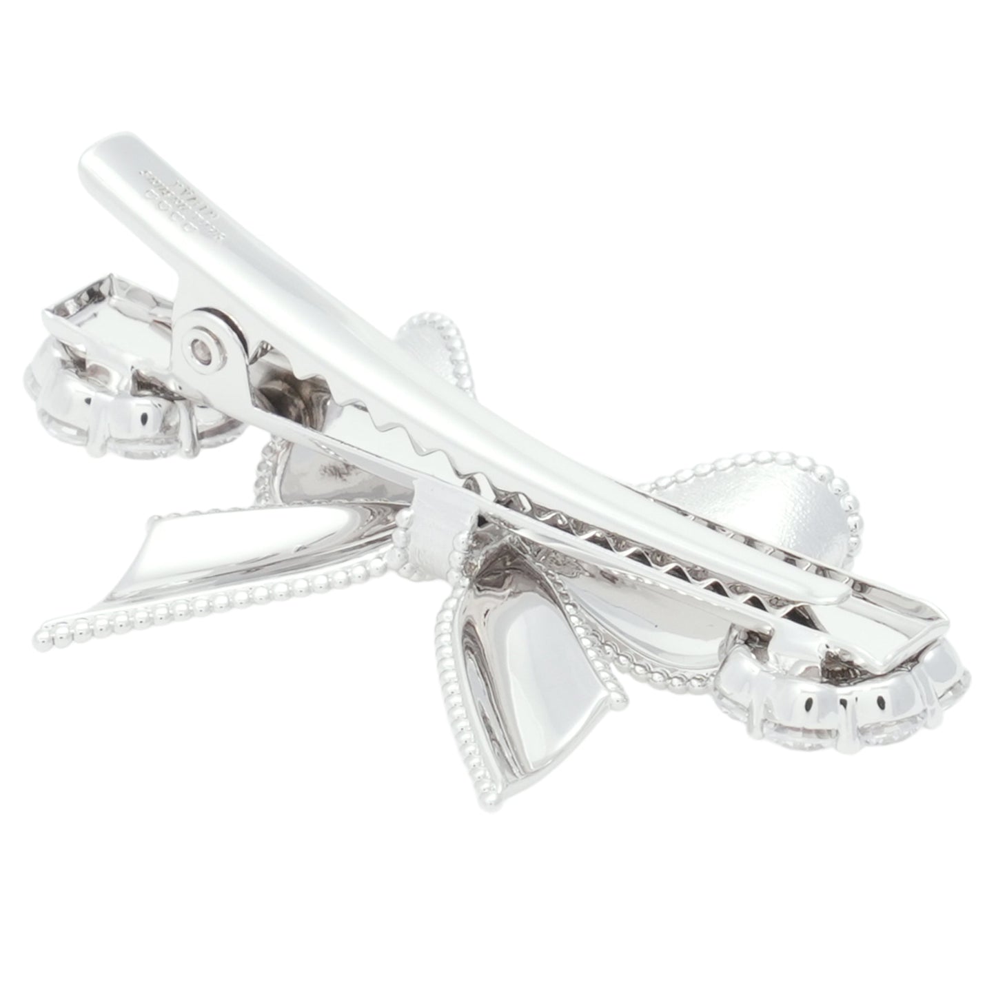 SHUSHU/TONG x YVMIN SHORT BOWKNOT GEMSTONE HAIR CLIP (RIGHT) / SILVER