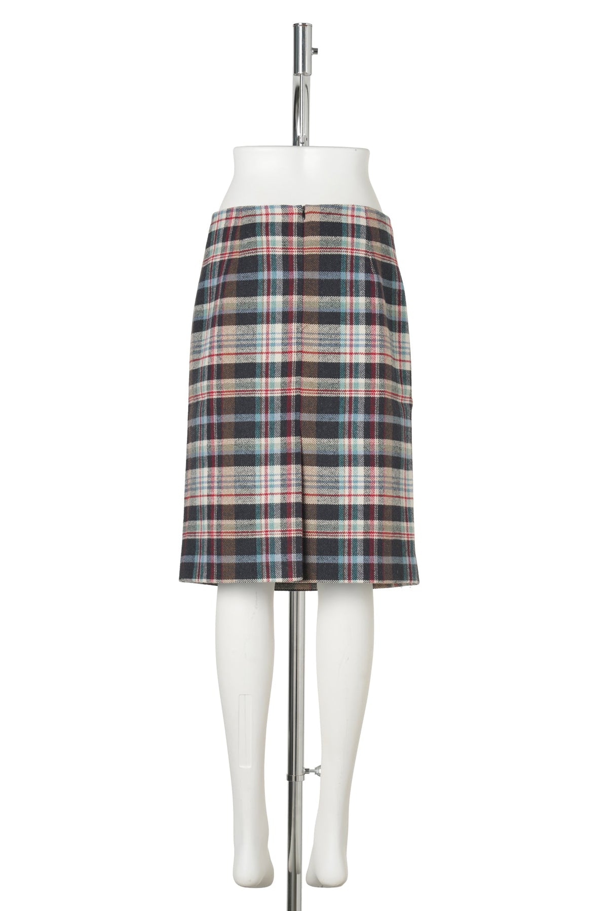 BOW DETAIL STRAIGHT SKIRT / PLAID