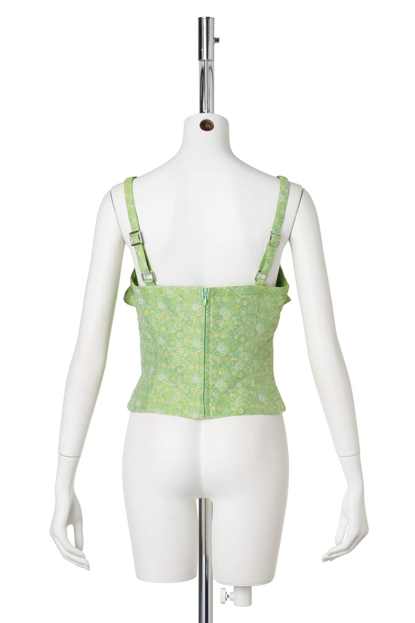 LACE TRIM CAMI TOP / GREEN