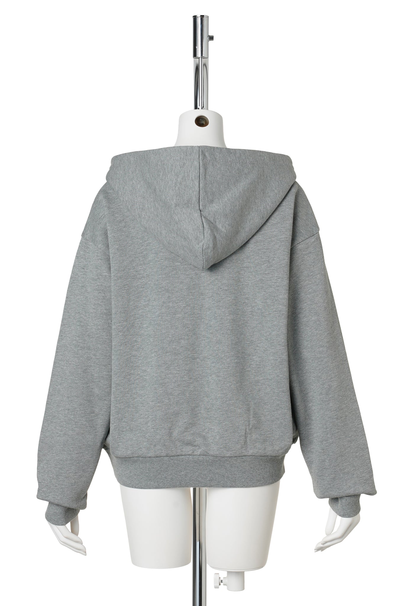 TIE FRONT BOW HOODIE / GREY