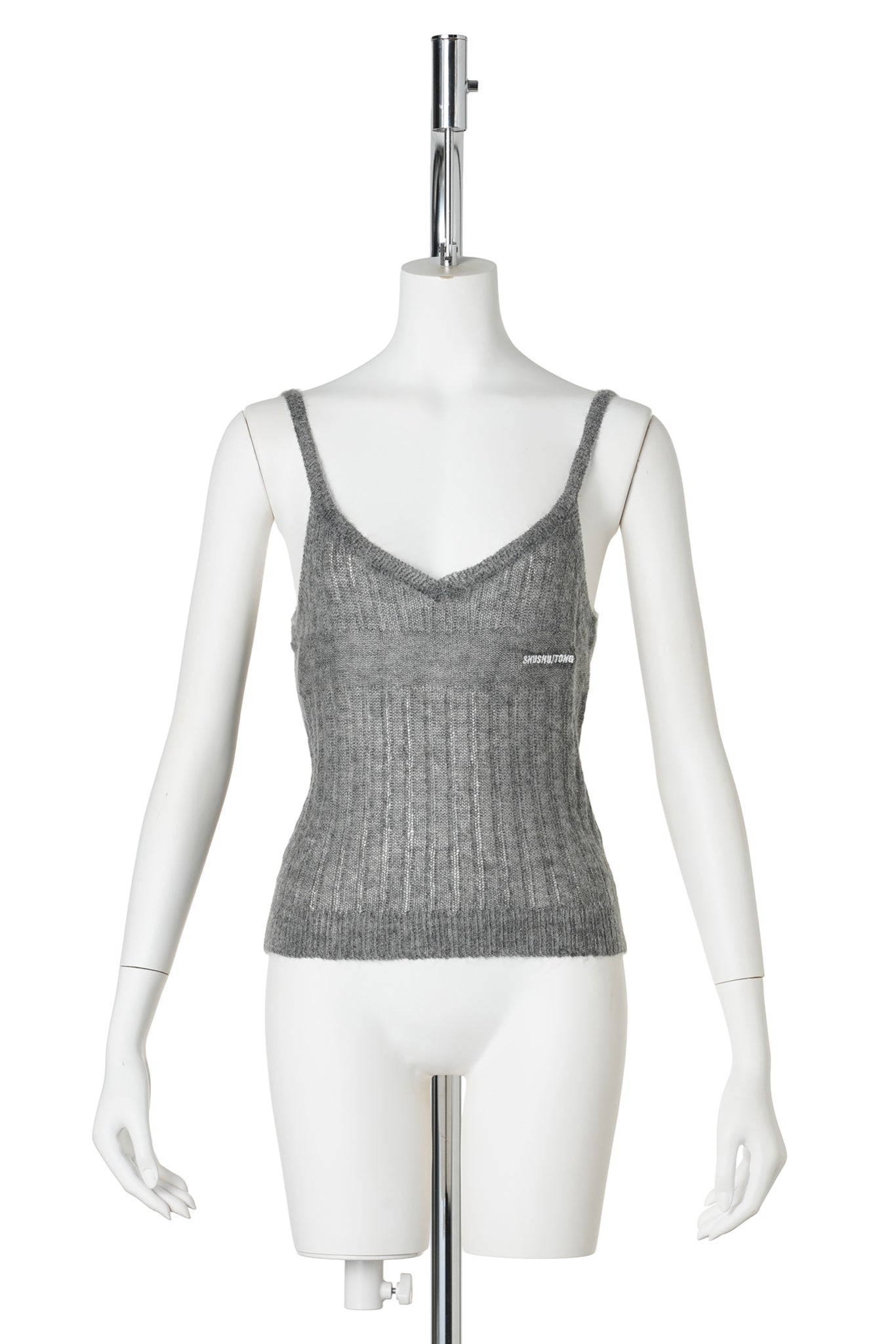 KNIT CAMI TOP / GREY