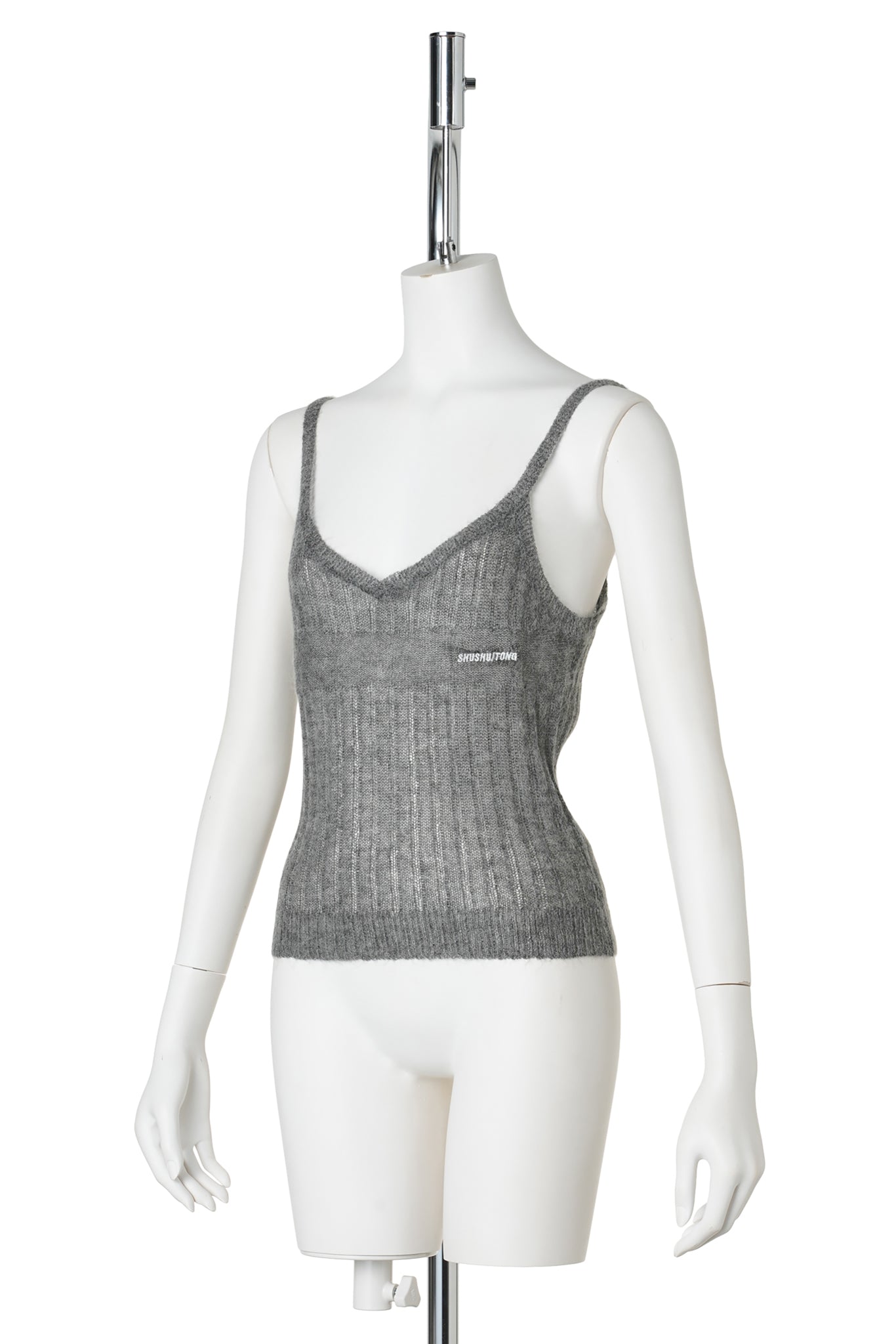 KNIT CAMI TOP / GREY
