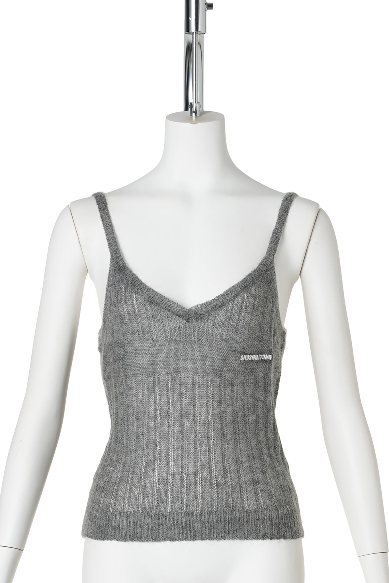 KNIT CAMI TOP / GREY
