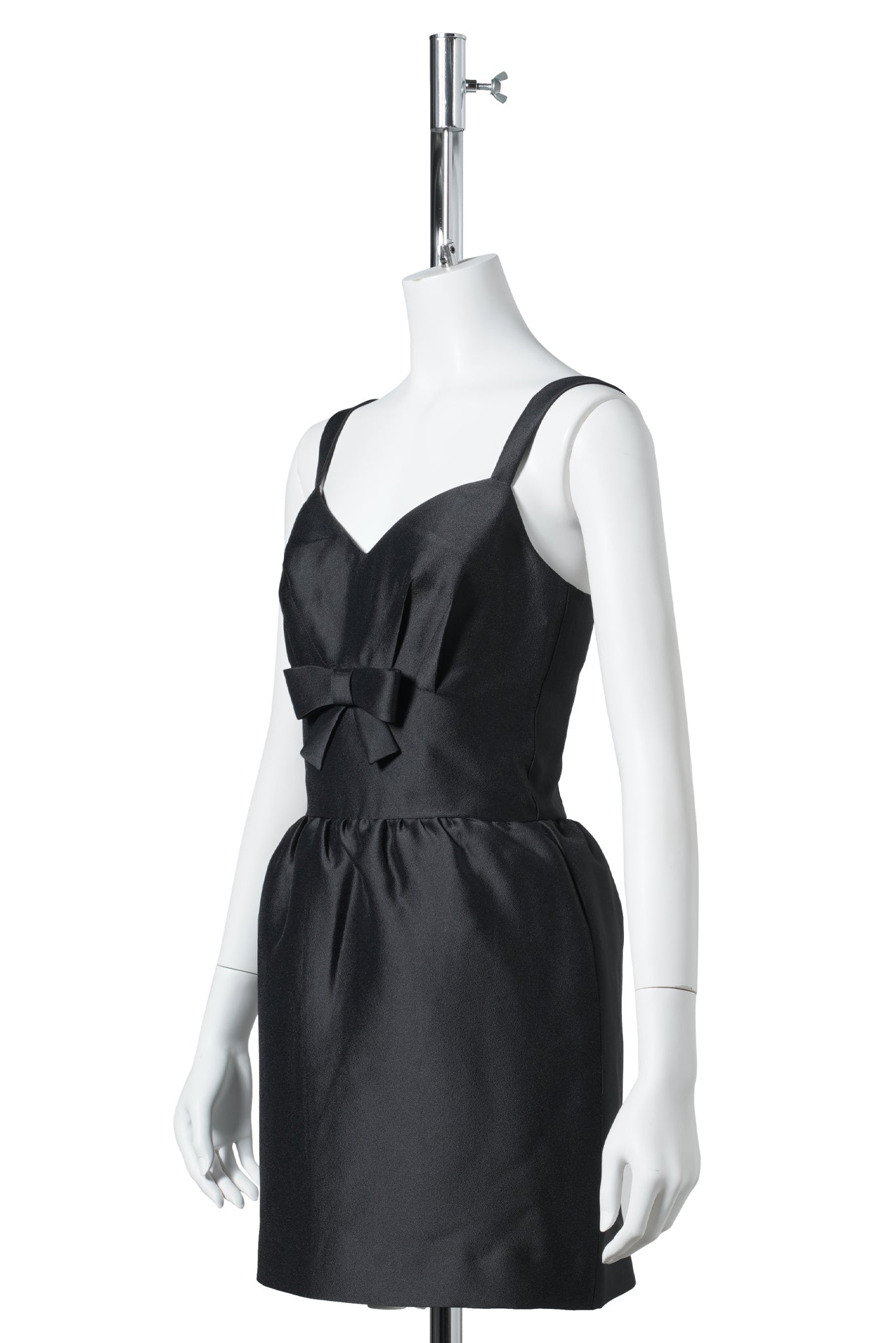 WIDE STRAP BOW BACK DRESS / BLACK