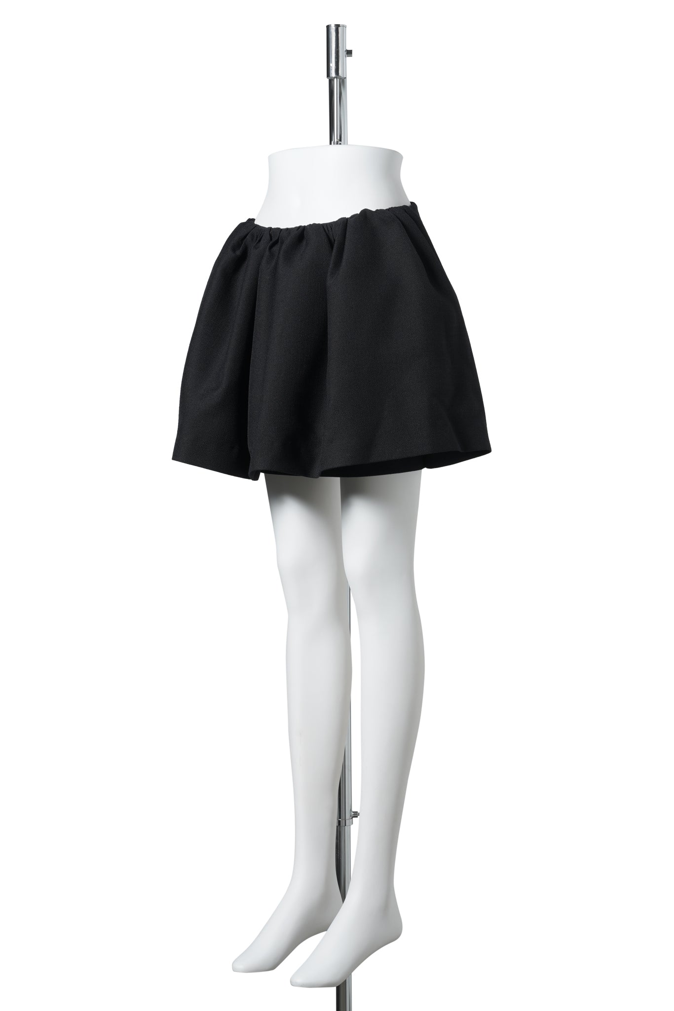 GATHER-DRAPED MINI SKIRT / NAVY BLUE