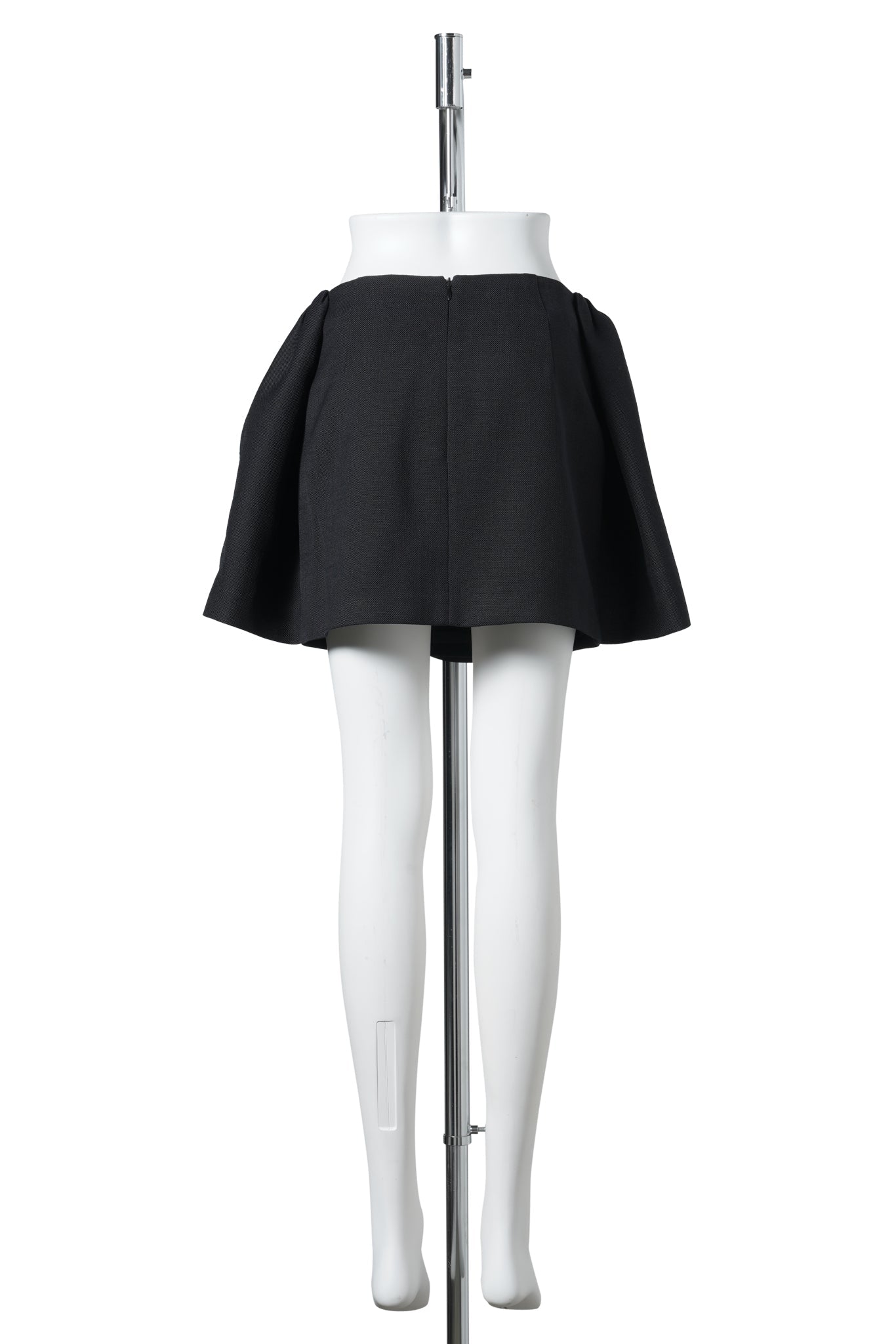GATHER-DRAPED MINI SKIRT / NAVY BLUE