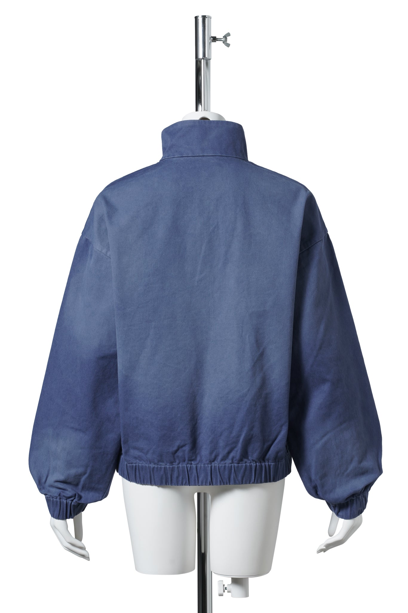 STAND NECK PULLOVER TOP / BLUE