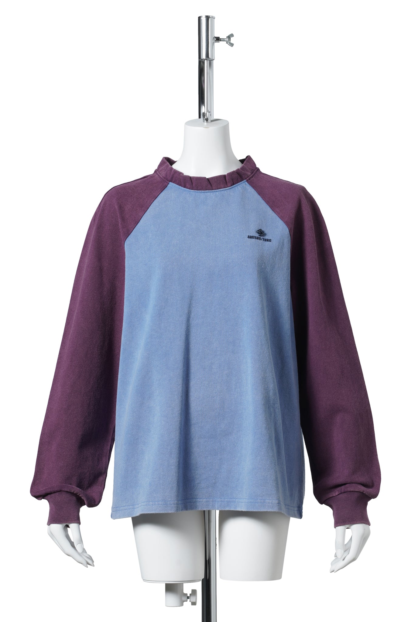 CREWNECK LONG-SLEEVE TEE / BLUE