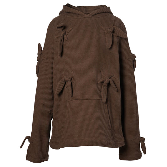 STAR KNOT HOODIE / BROWN