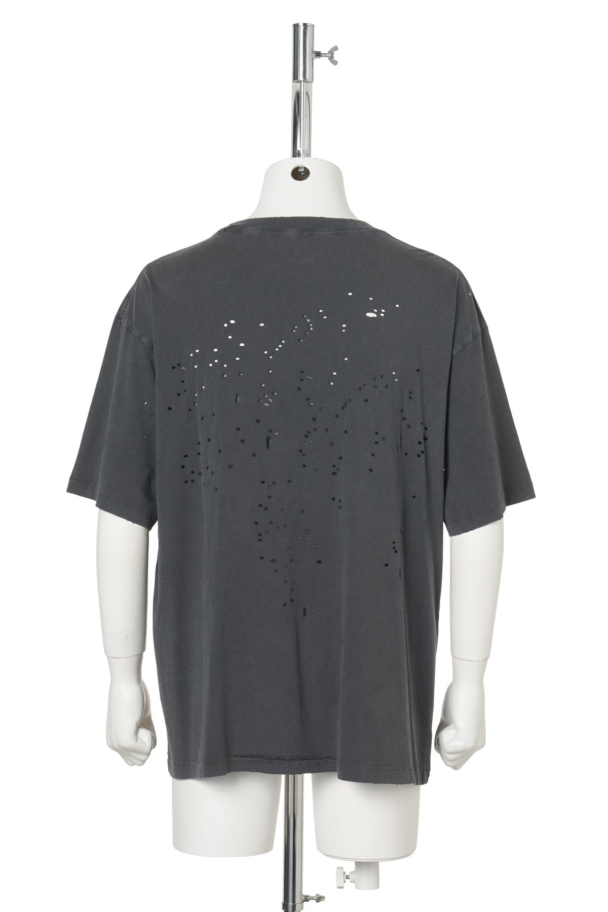 MOTHTECH T-SHIRT / AGED BLACK AIRBRUSH GLITTER LOGO