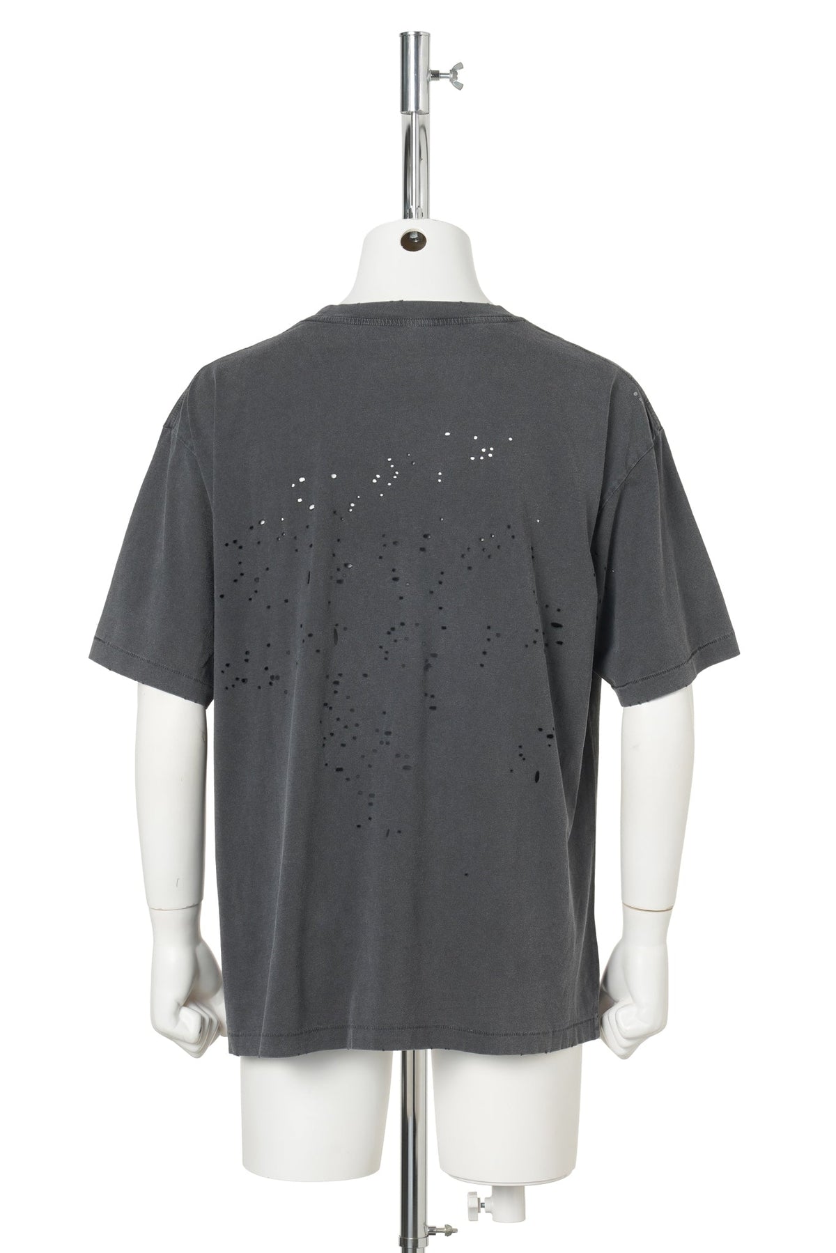 MOTHTECH T-SHIRT / AGED BLACK POCHOIR SATISFY
