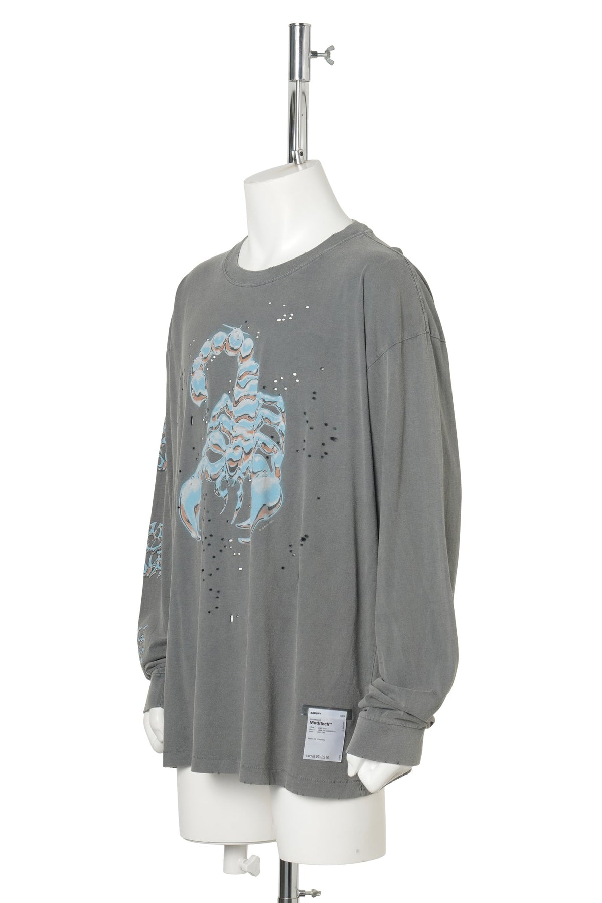 MOTHTECH LONG TEE / FADED BLACK SCORP SLEECE PR