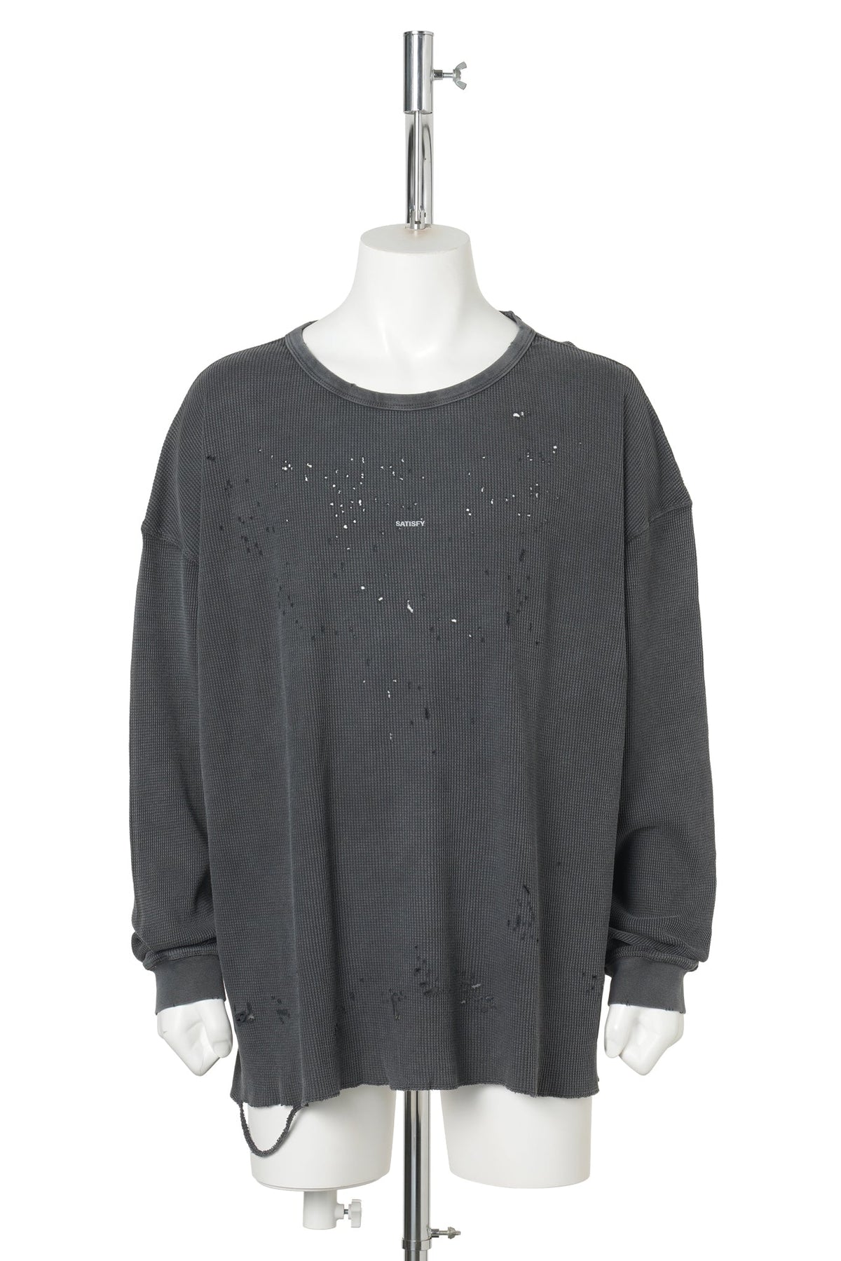 MOTHTECH WAFFLE LONG TEE / AGED BLACK SA