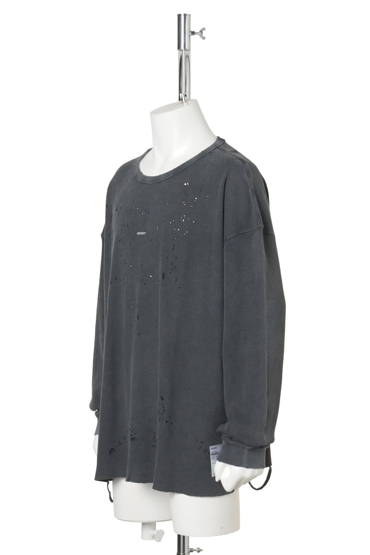 MOTHTECH WAFFLE LONG TEE / AGED BLACK SA