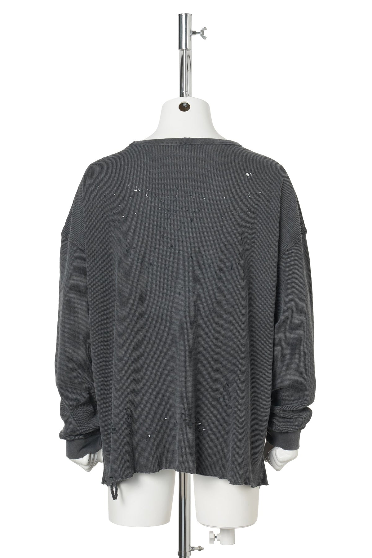 MOTHTECH WAFFLE LONG TEE / AGED BLACK SA