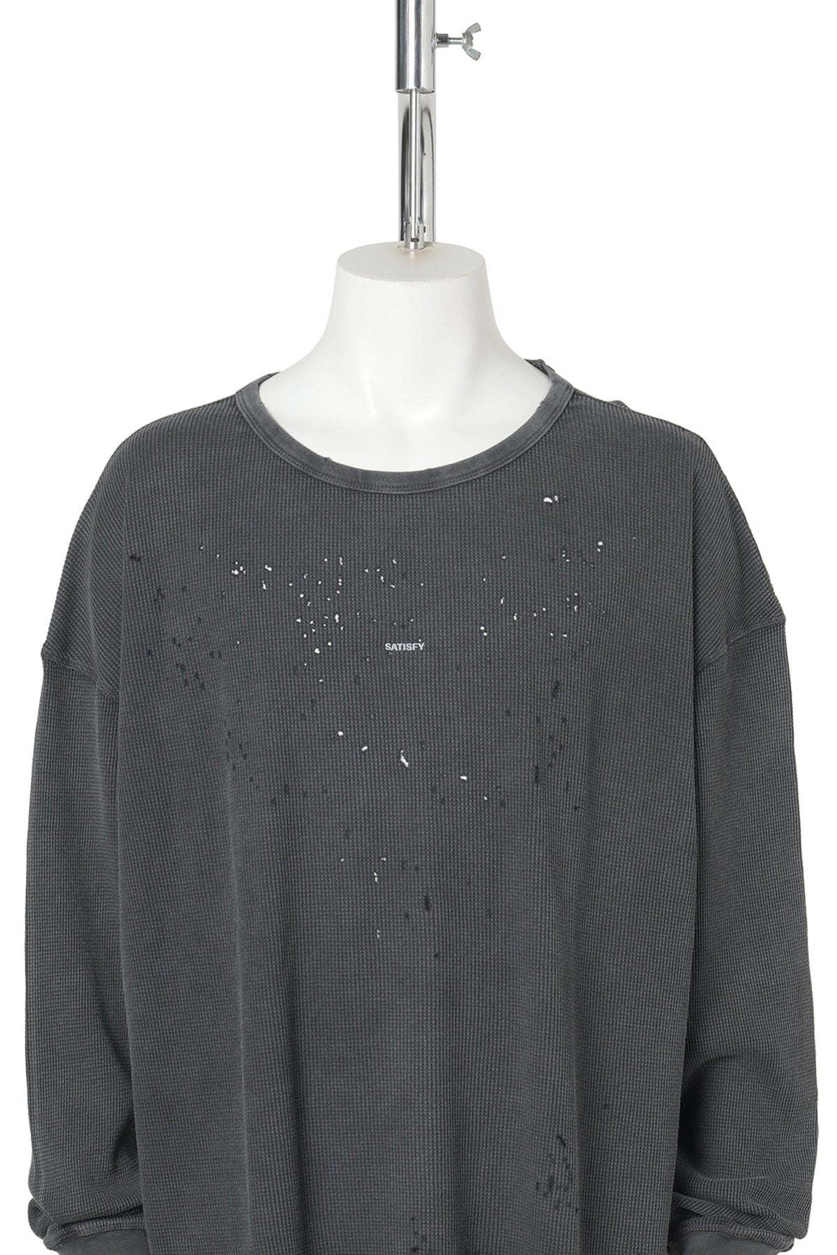 MOTHTECH WAFFLE LONG TEE / AGED BLACK SA