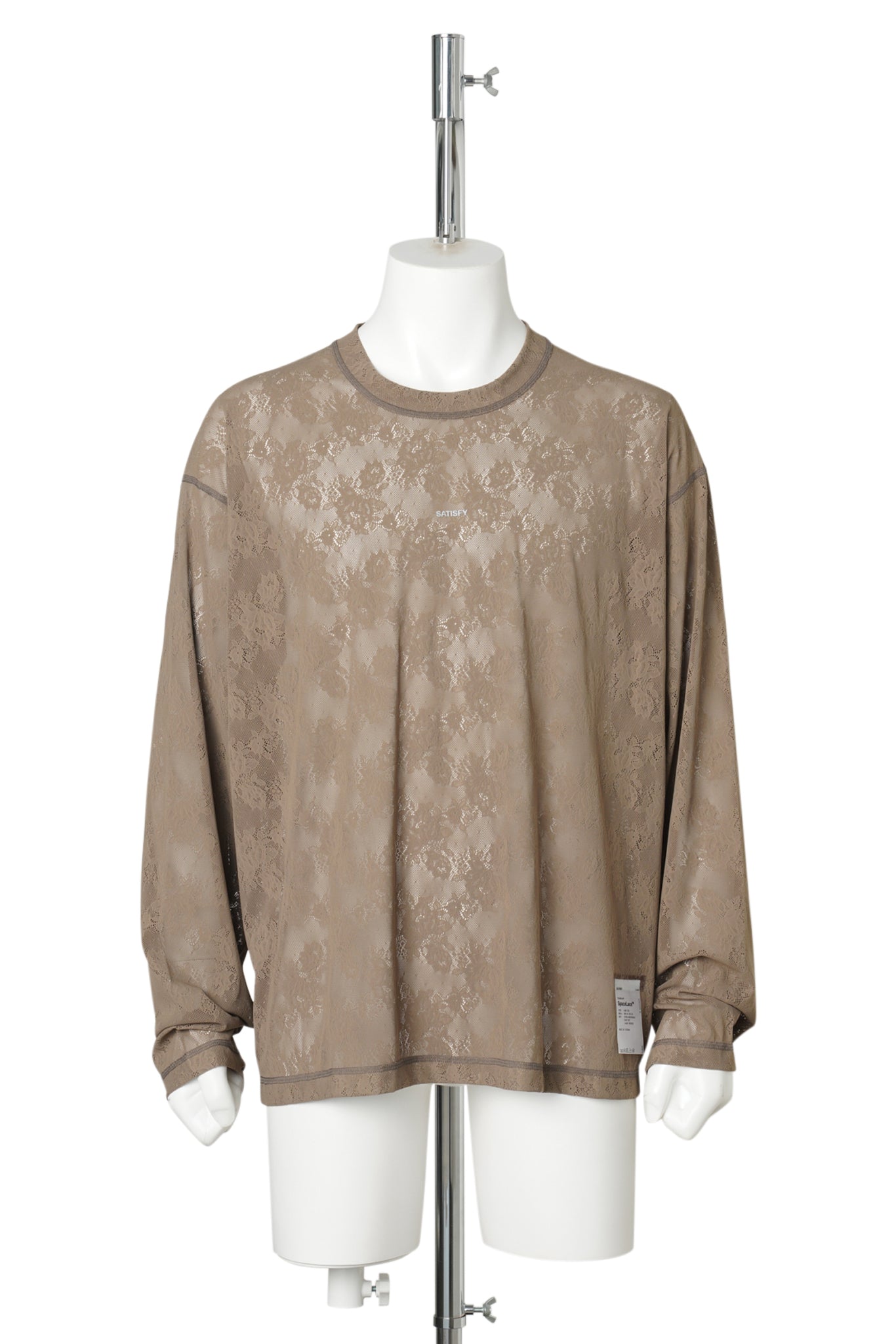 SPACE-LACE LONG TEE / SHITAKE
