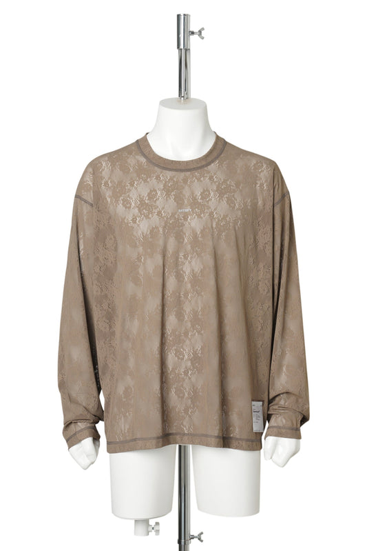 SPACE-LACE LONG TEE / SHITAKE