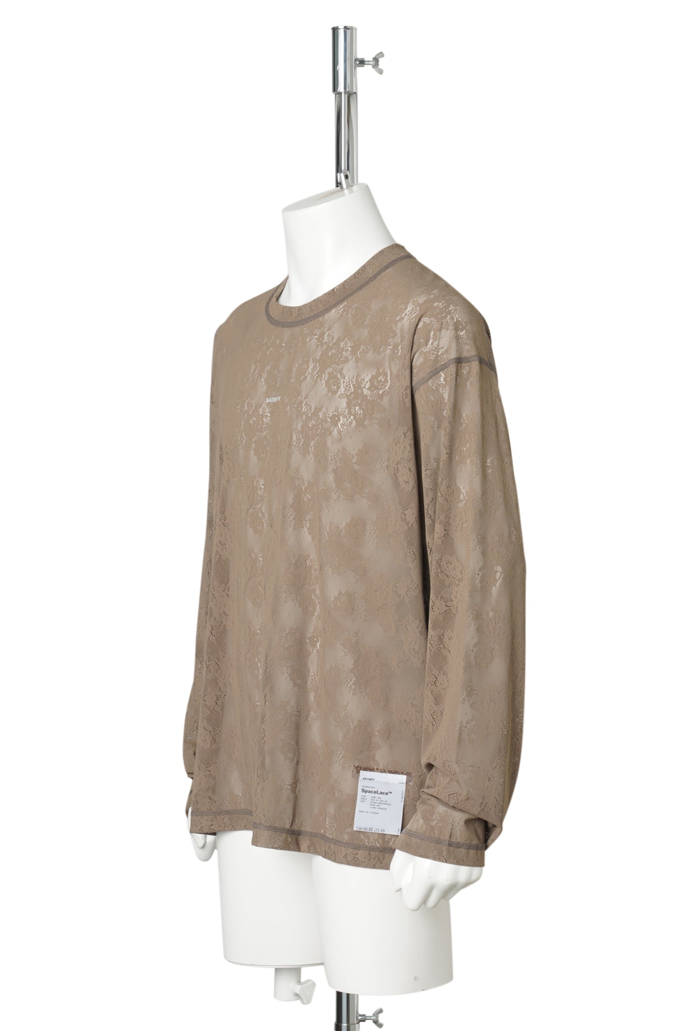 SPACE-LACE LONG TEE / SHITAKE