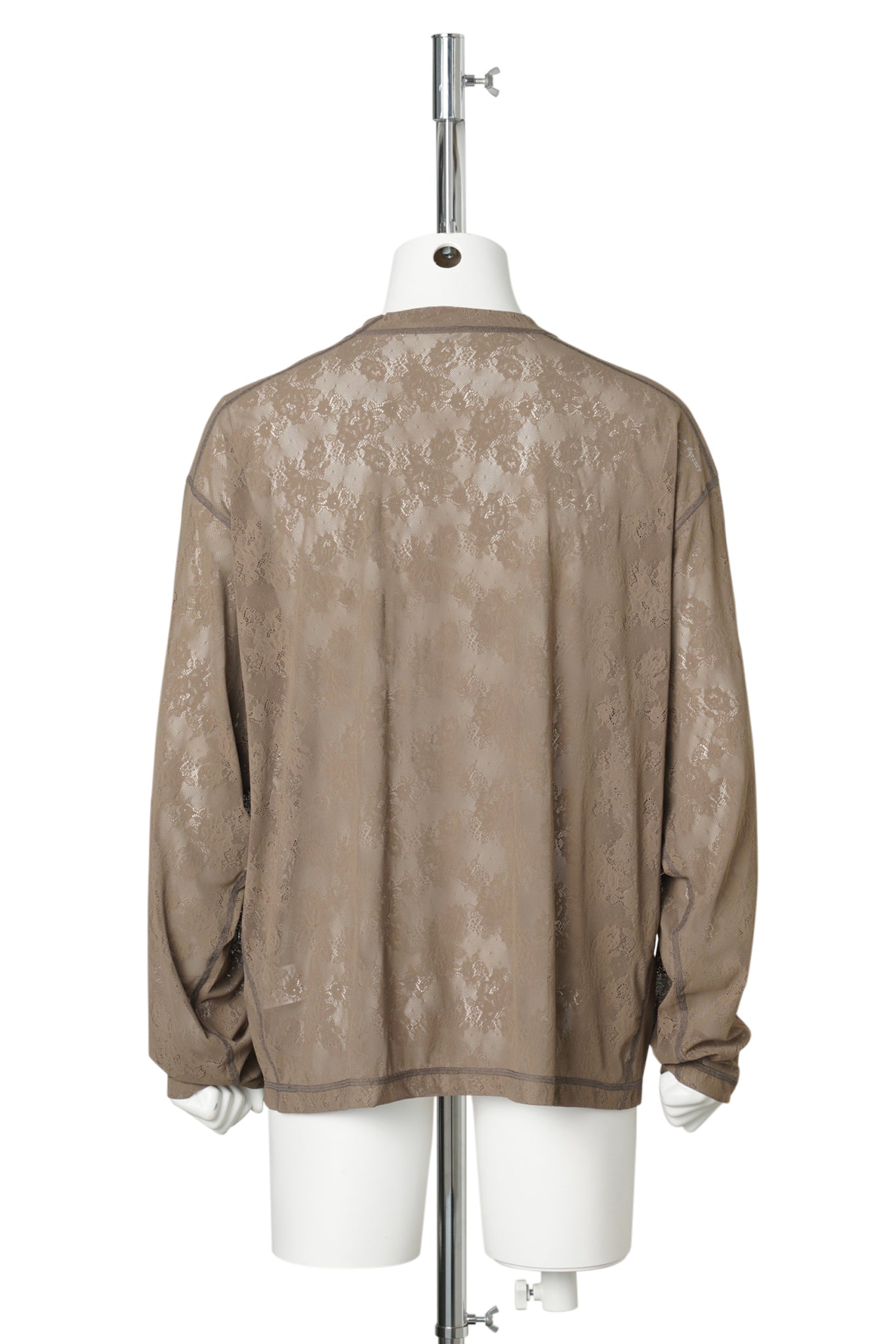 SPACE-LACE LONG TEE / SHITAKE