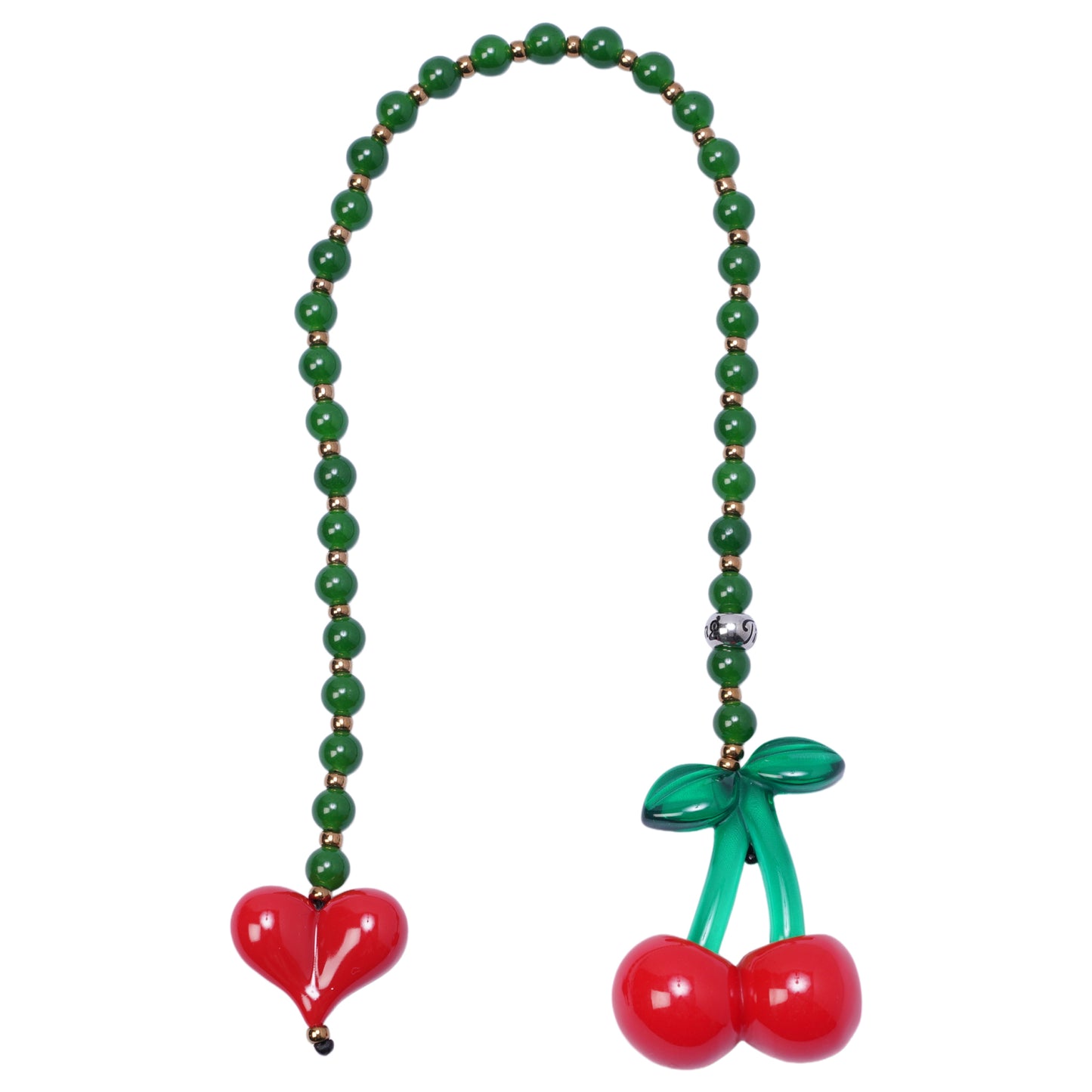 CHERRY DROP JADE BAG CHARM