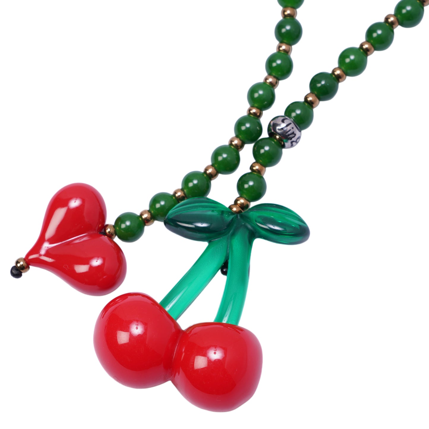 CHERRY DROP JADE BAG CHARM