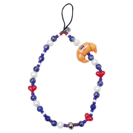 MONSIEUR CROISSANT WRISTLET PHONE STRAP