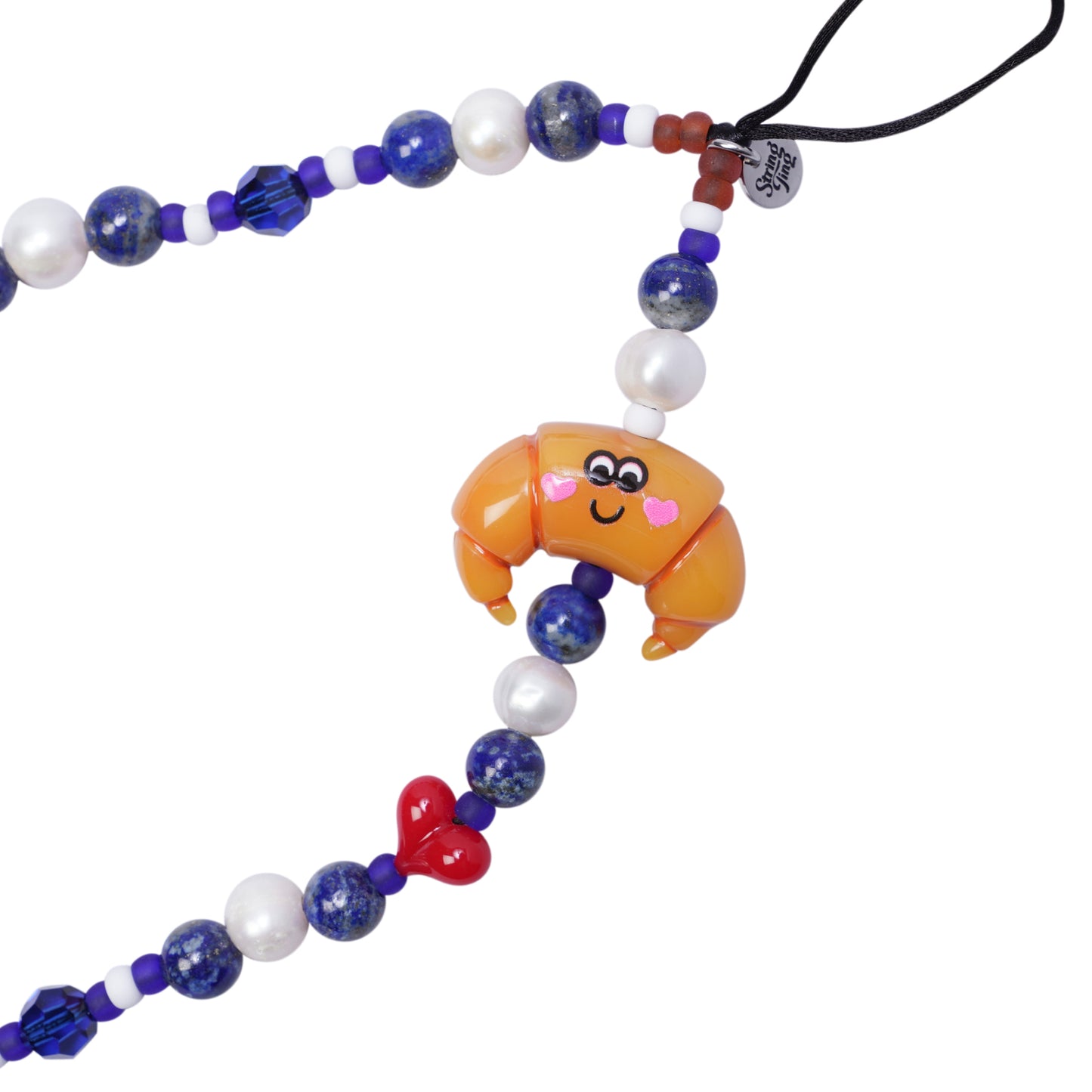 MONSIEUR CROISSANT WRISTLET PHONE STRAP