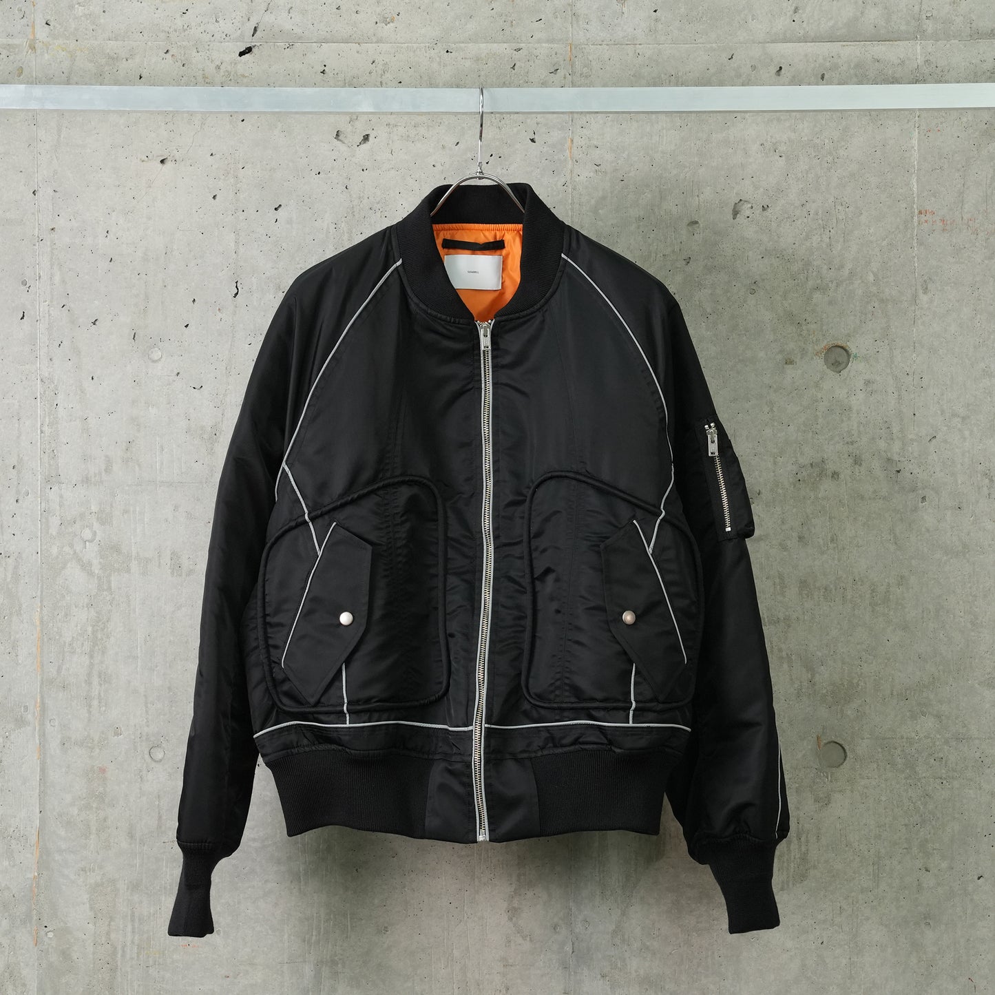 PIPING BOMBER JACKET / BLACK