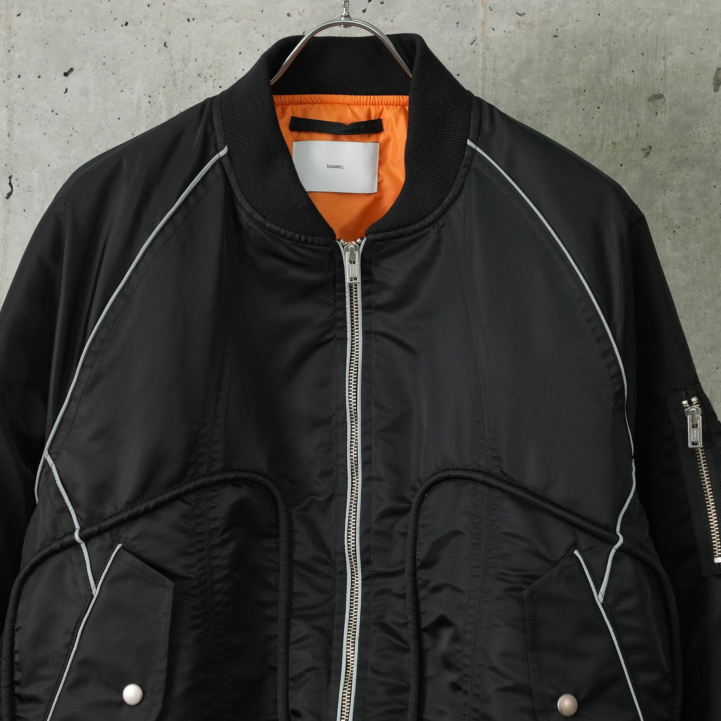 PIPING BOMBER JACKET / BLACK