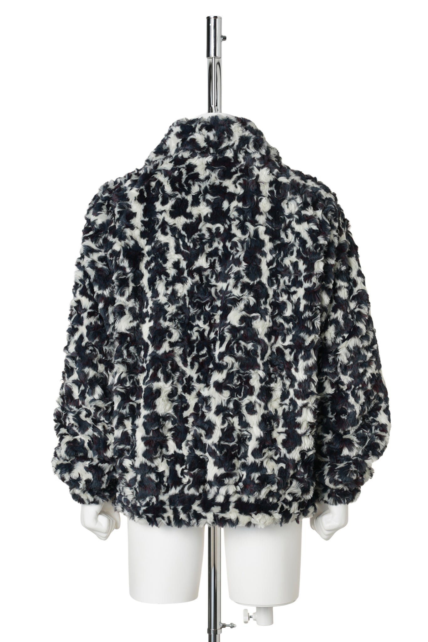 JACQUARD FUR ZIP JACKET / WJITE JACQUARD