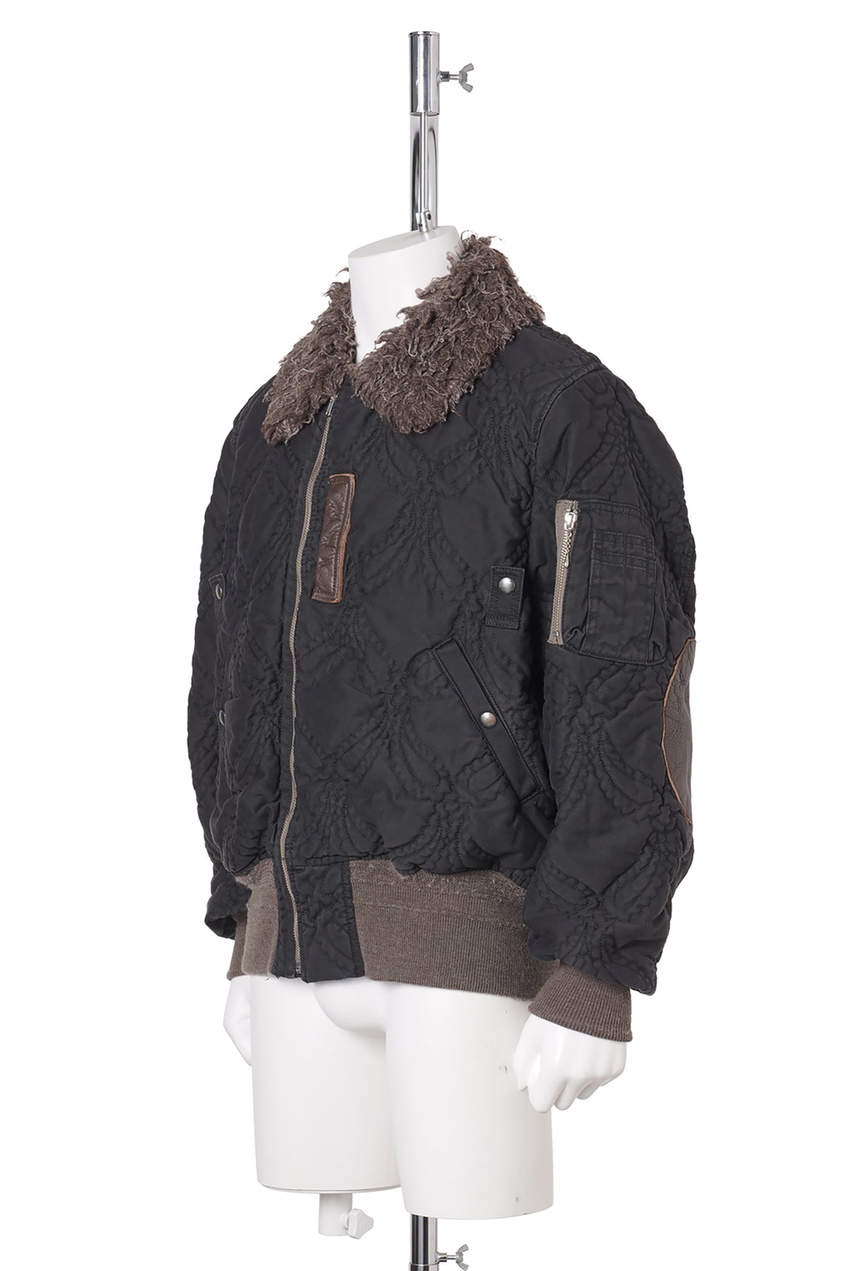 QUILTED FLIGHT JACKET / BLACK