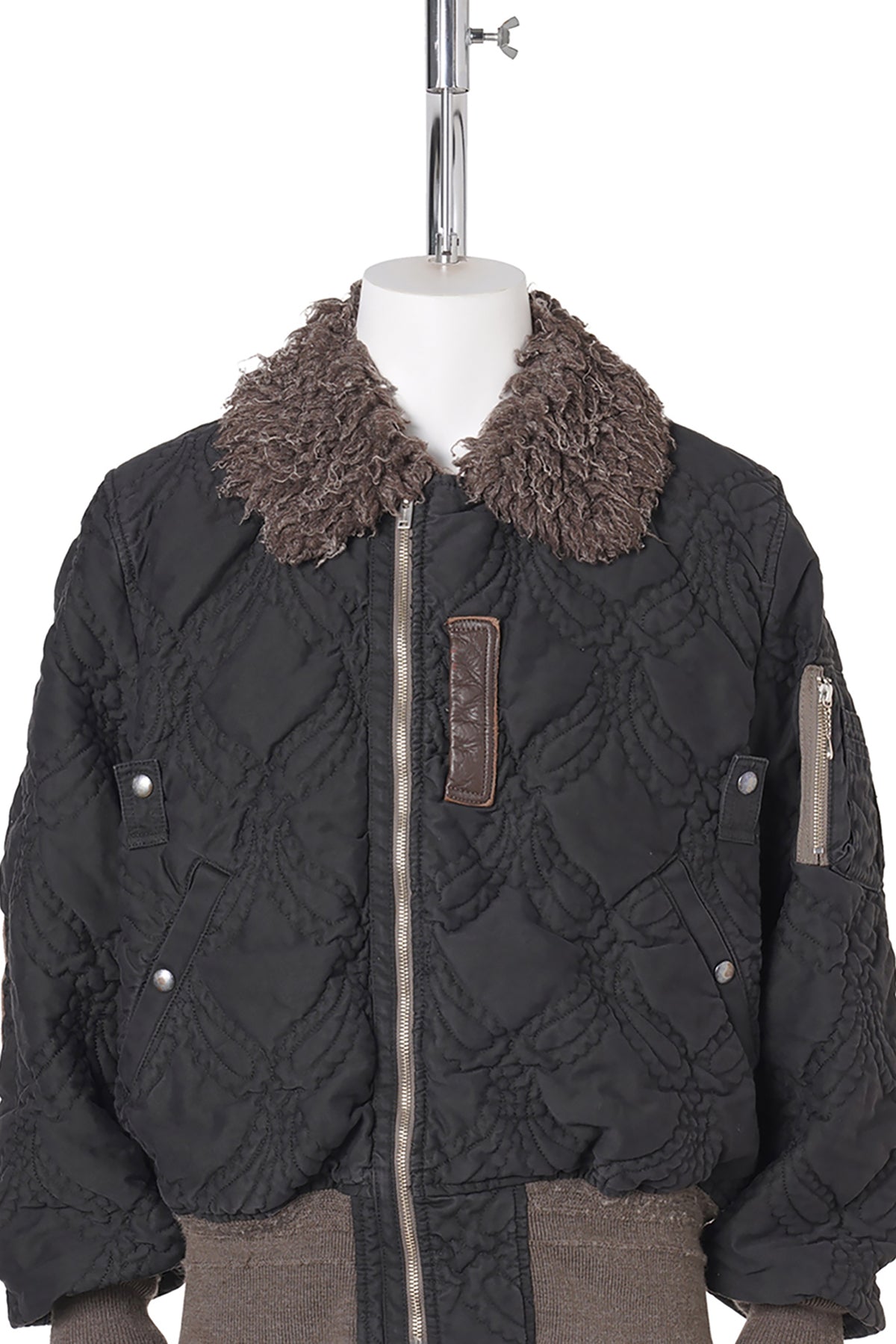 QUILTED FLIGHT JACKET / BLACK