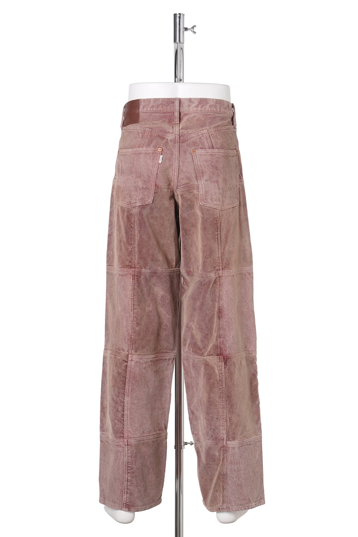 UNEVEN DYED WIDE PANTS / WINE BLUR