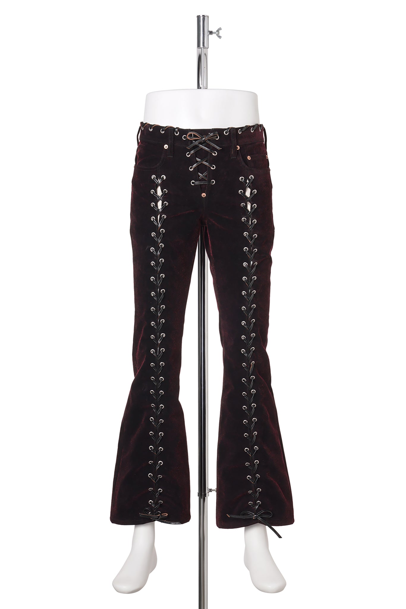 FLOCKING CORD DENIM PANTS / WINE
