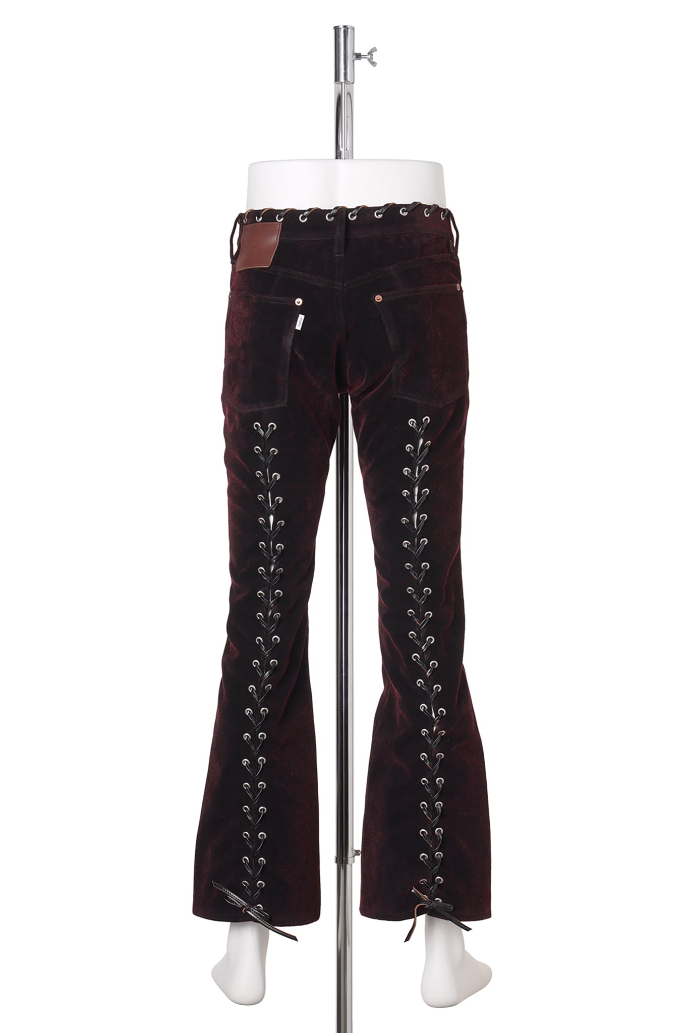 FLOCKING CORD DENIM PANTS / WINE