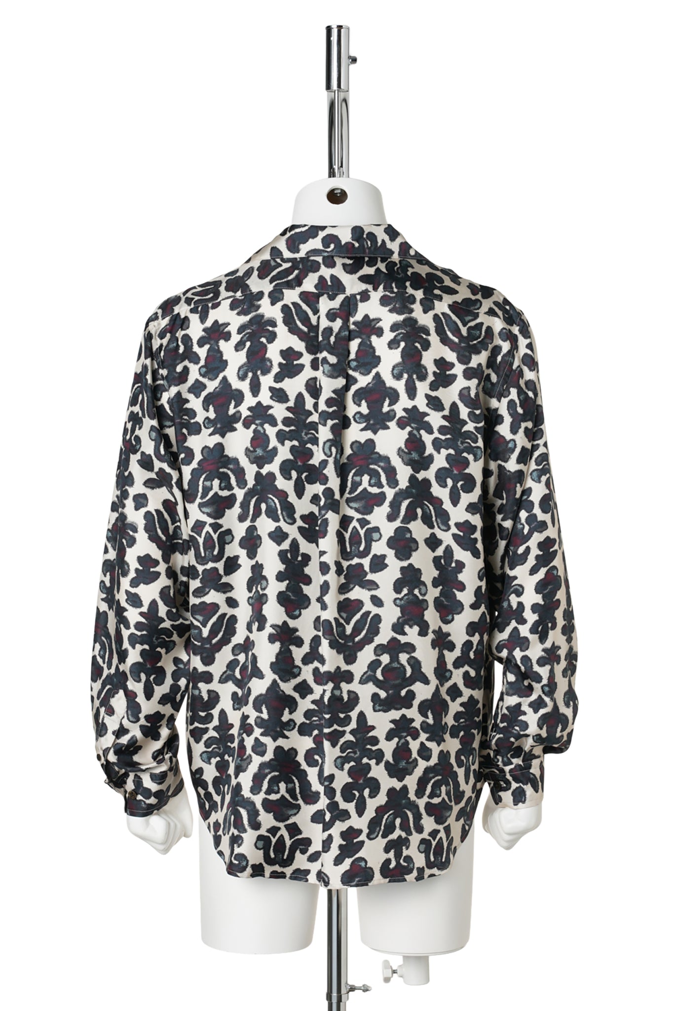 SILK OPEN COLLER SHIRT / ECRU