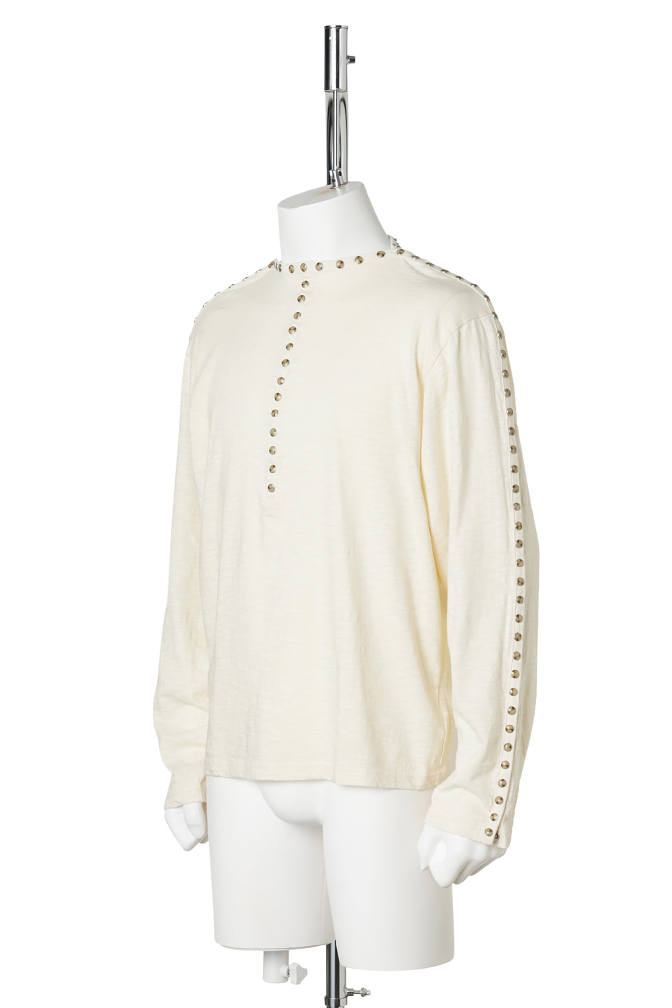 PEARL BUTTON TEE / ECRU