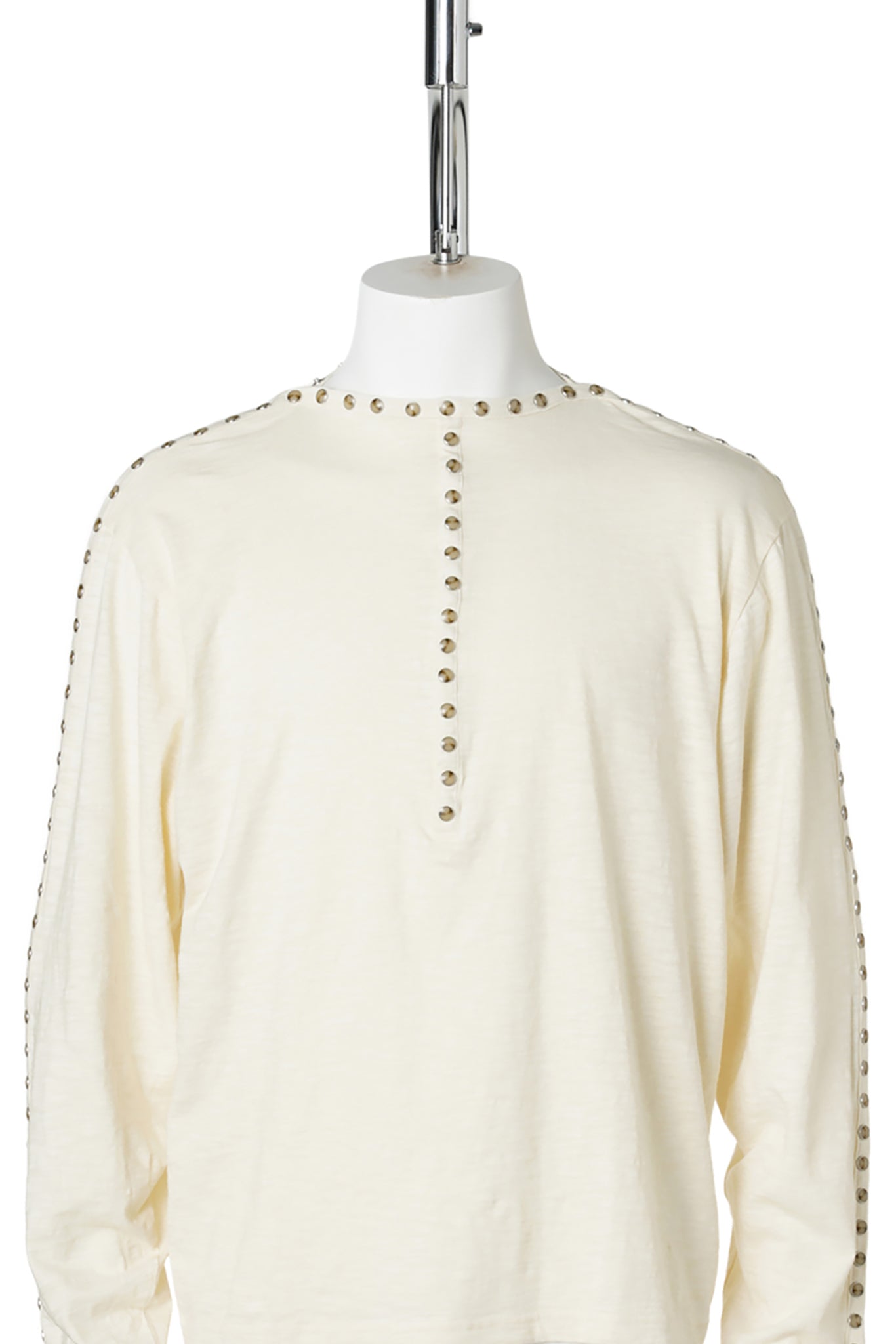 PEARL BUTTON TEE / ECRU