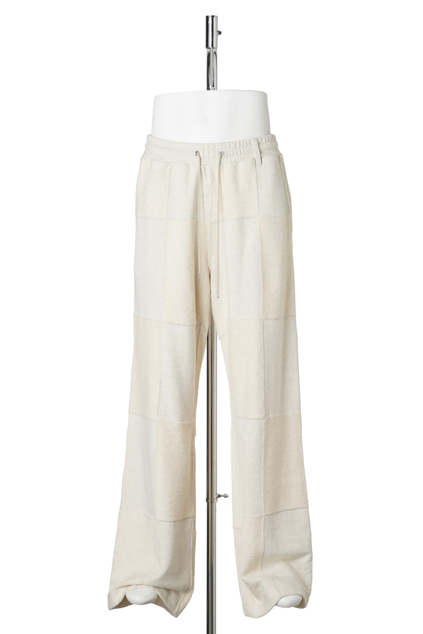 CHECKER SWEAT PANTS / ECRU