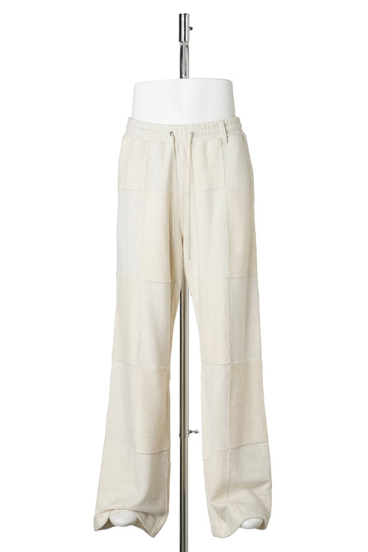 CHECKER SWEAT PANTS / ECRU